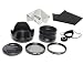 8 Pcs KIT For Samsung EX1 EX-1 TL500, includes: 52MM Lens Tube Adapter + 1 UV Filter + 1 CPL Filter + Screw Mount Lens Hood + Lens Cap + Cap Keeper + 2 Ultra Fine Microfiber Cleaning Cloths GOJA Logo