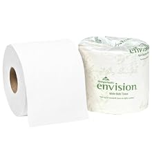 Georgia-Pacific Envision 19885 White 2-Ply Embossed Bathroom Tissue, 3.5" Length x 4" Width (Case of 80 Roll, 550 Sheets Per Roll)