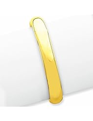 14K Gold 7/16 Oversize High Polished Hinged Bangle Bracelet