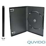 Produkt-Bild: 100 QUVIDO DVD H&uuml;llen Schwarz Single / 1 CD o. DVD / 14mm