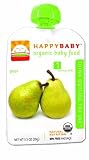 HAPPYBABY Organic Baby Food, Stage 1, Fresh Anjou Pears, 3.5 Ounce Pouch (Pack of 16)