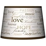 Positivity Tapered Lamp Shade 10x12x8 (Spider)