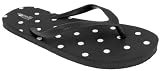 Capelli New York Pvc Thong On Simple Dots Print Ladies Promo Flip Flop Black Combo 10