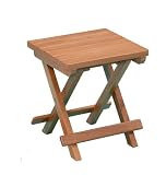 AFI 60034 SeaTeak Boat Grooved Top Fold-Away Table/Stool