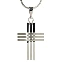 Men's Triple-Row Cross Pendant Necklace