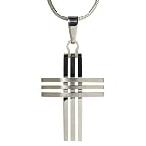 Men'sTriple-RowCrossPendantNecklace