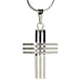 Men's Triple-Row Cross Pendant Necklace
