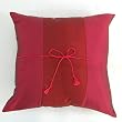 Handmade Deluxe Two-Tone Cushion Cover / Pillow Sham In Rich Cranberry Tones