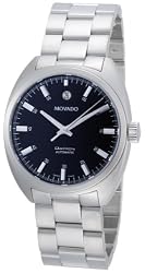 Movado Men's 0606359 Datron Stainless-Steel Black Round Dial Watch from Movado