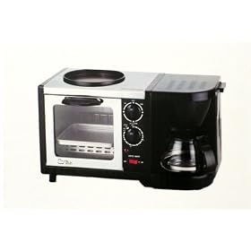 SLYTech E100P 3 in 1 Oven Toaster, Egg Frying & 2 to 4 Cups Coffeemaker Breakfast Maker