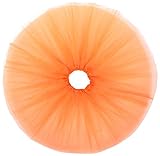 Simplicity Women's Classic Elastic, 3-Layered Tulle Tutu Skirt, Orange