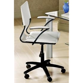 Adjustable Swivel Desk Chair Ivory Black by Home Decorators Collection