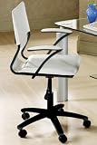 Adjustable Swivel Desk Chair Ivory Black