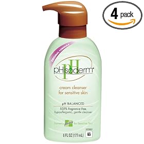 Phisoderm Cream Cleanser For Sensitive Skin, 6-Ounce Bottle (Pack of 4)