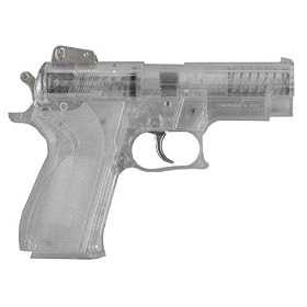 Smith and Wesson M5906 + 2 Magazines and 500 BBs Spring Operated Airsoft Gun - Clear