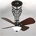 Fanimation Fans FP420BL/B4040CP/G456/F423BL Americana Large Fan (52'' and Larger) Ceiling Fan - Blac