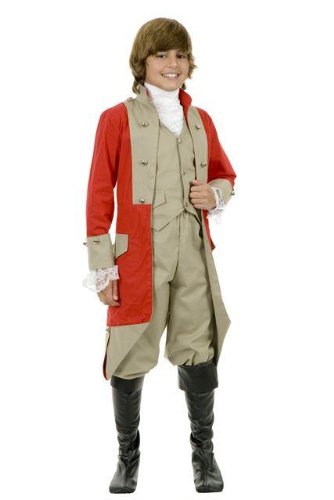 Childs British Red Coat Costume Size: Youth Large 10-12