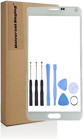 Glass Replacement, Universal Buying For Samsung Note 4 N9100 5.7 inch Outer Protective Cover Glass Lens with Tools (Original White)