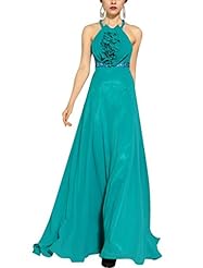 A-line Halter Off the Shoulder Sleeveless Polyester Cocktail Floor Length Ruched Beaded Homecoming Dress/Pageant Dress/Prom Dress/Party Dress/Wedding Dress 