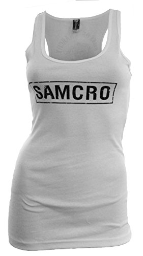 Sons of Anarchy SAMCRO Women's Licensed White Tank Top
