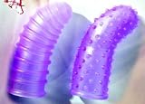 G-spot Jelly Finger Stimulators 2 pack - Purple Blue