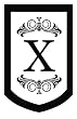 Monogram Regalia Garden Size Flag - X Monogram Regalia Garden Size Flag - X