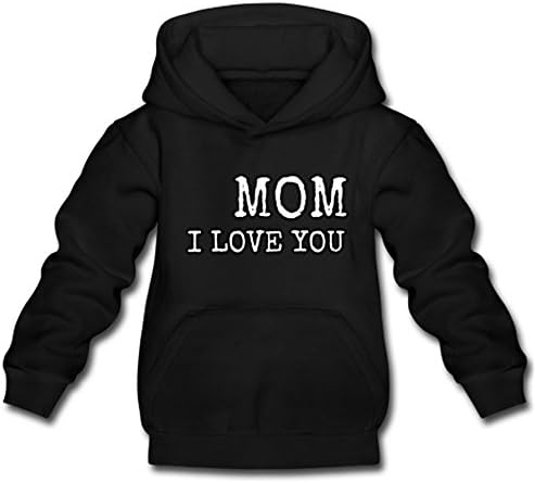 Teenager Hooded Coat Sweatshirt with Thank You Mom Print.