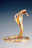 Cobra Swarovski Crystal 24k Gold Plated Figure NIB