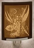 Crescent Moon Fairy by David Delamare Porcelain Garden Lithophane Night Light (NEW)
