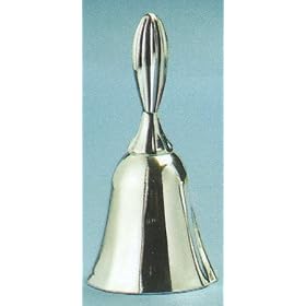 Dozen Elegant Silver Bells 4″H-#3601 thumbnail