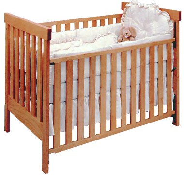 Pacific Rim Arts and Crafts Crib - Honey Finish