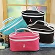 Chocolate Train Travel Case with Pink Ribbon