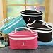 Teal Train Travel Case with Pink Ribbon