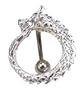 Dramatic Dragon Tail Steel Belly Ring Curved Barbell