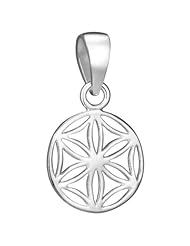 VINANI brand Germany 925 Sterling Silver Pendant Flower of Life Mandala shiny AFM-EZ