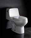 LineaAqua Kaiser One Piece Siphonic Toilet 28 x 15 x 27 Luxury White Porcelain Toilet with S Trap and Soft Close Seat