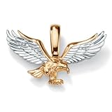 Men's Diamond Accent Tutone 10k Gold Eagle Pendant