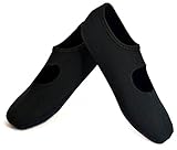 UPC 818747010035 product image for Nufoot Mary Janes Slipper, Black, Large | upcitemdb.com