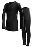 L&ouml;ffler Kinder Funktionsunterw&auml;sche Set Transtex warm, schwarz, 128