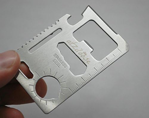 Almer 3 Pack 11 in 1 Multi Tool Card Survival Credit Card Tool Fits Perfect in Your Wallet with Knife Blade By Atziloose
