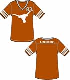 University of Texas Longhorns Women's Jersey T-Shirt With Stripes
