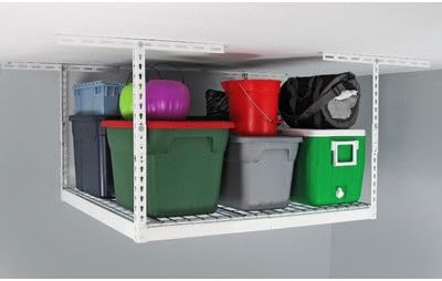 Overhead Storage Rack Color: White, Size: 45" H x 72" W x 48" D