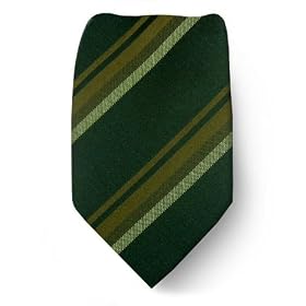 Mens Silk BCBG Neck Tie Green - Brown