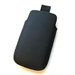Apple iPhone 3G & 3G S Black Leather Sleeve Pocket Pouch with Pull-Over Tab