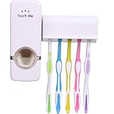 Household Automatic Toothpaste Dispenser&Tooth Brush Holder(White)