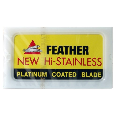 10 lames plates Feather pour rasoir de sûreté !
