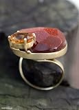 Gold and citrine cocktail ring, Solar Splendor
