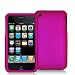 RUBBER FEEL Hot Pink Snap-On Cover Hard Case Phone Protector for Apple iPhone 3G