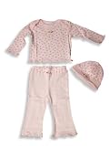 Little Mish Baby - Newborn Baby Girls, Long Sleeved Pant Set, with Matching Cap, Pink