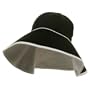 UV Ladies Reversible Terry Cloth Wide Brim Hat - Black White W27S58B